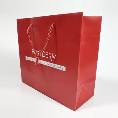 Impressão Offset Patch Handle Saco de papel para compras personalizadas duráveis e recicláveis