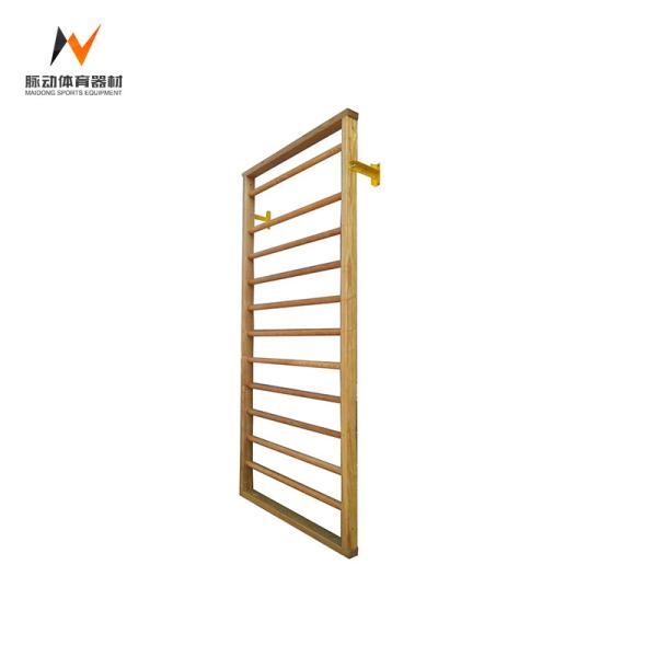 Customized Logo Availabled Red Pine Gymnastics Wall Bars Ladders for Wooden Yoga Stall