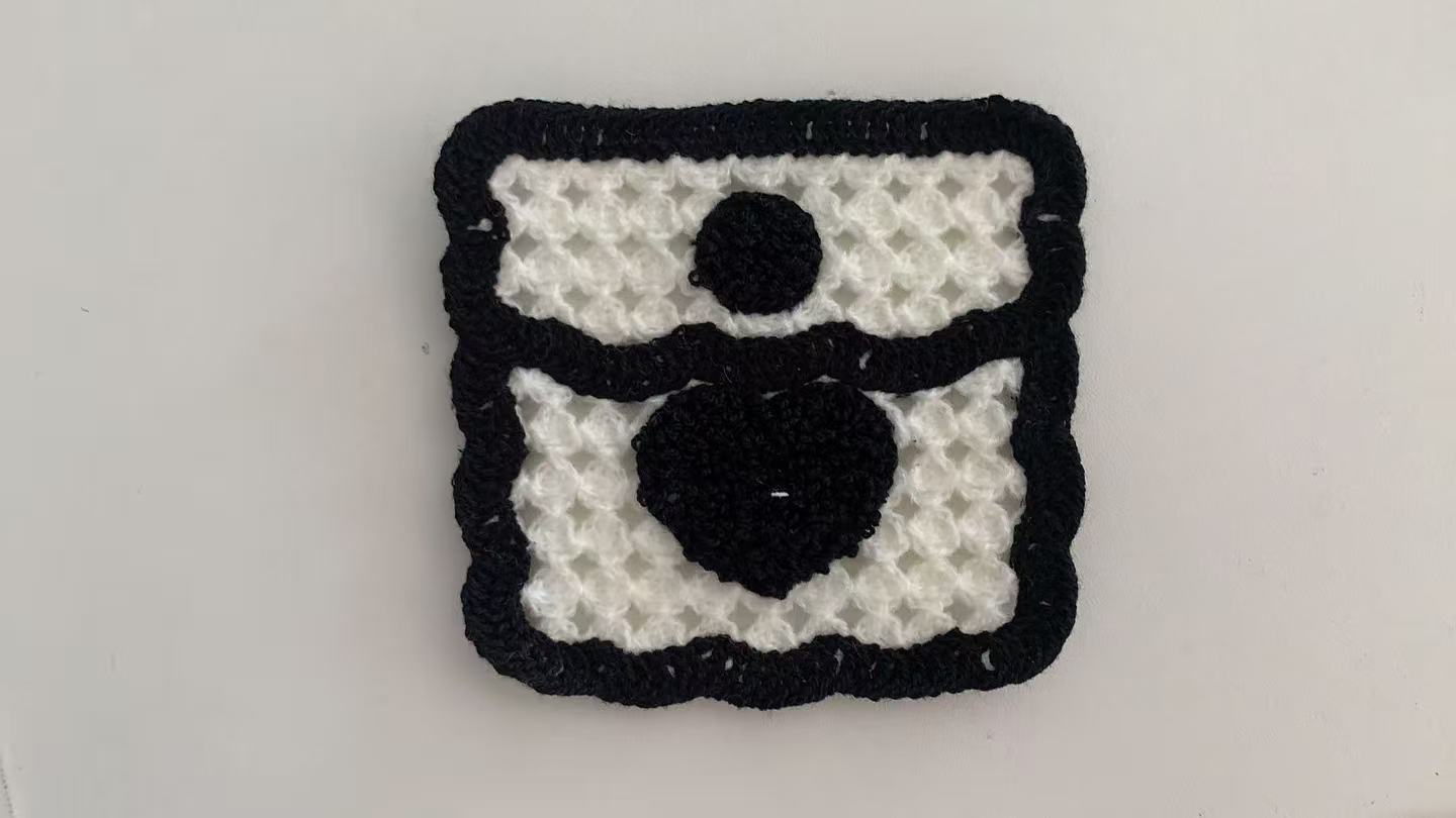 Cotton/Polyester Snag-resistant embroidery patch Crochet Flower Square Patch,