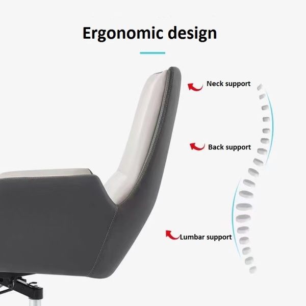 Executive High Back PU Leather Chair Ergonomic Modern Office Chair