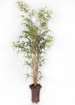 A falsificação realística de bambu planta o tronco real para as folhas da mudança da cor do projeto da casa