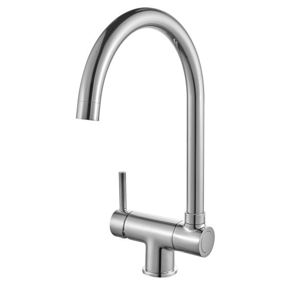 Grifón de mezclador de cocina de un solo mango para una instalación conveniente T91011