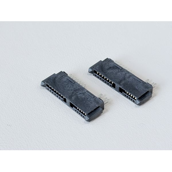 High-Reliability SATA 13Pin 180° Wire Solder Female Connector 1.27mm Pitch | Electrical Signal & Power Terminal Connector for Server, Automotive & Custom Wire Cable Transmission