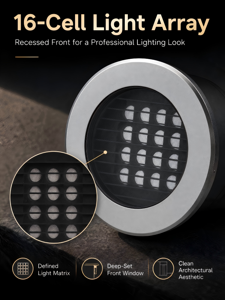 Dimmable LED Underground Light IP68 Waterproof Outdoor 36W 304 Stainless Steel 0-10V Dimming Garden Buried Inground Lamp
