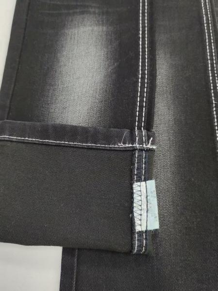 Good quality Stretch cotton polyester rayon  Siro Denim Fabric BLACK/BLACK JSD3433A  for fashion Clothes jeans