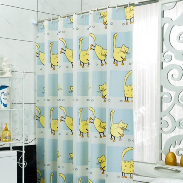 PVC Free PEVA Stylish Waterproof Shower Curtain For Personal Apartment