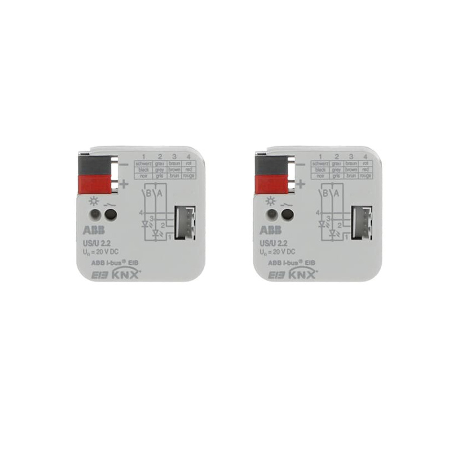 US/U 2.2 ABB Universal Interface 2-Fold Binary Input for Conventional Push