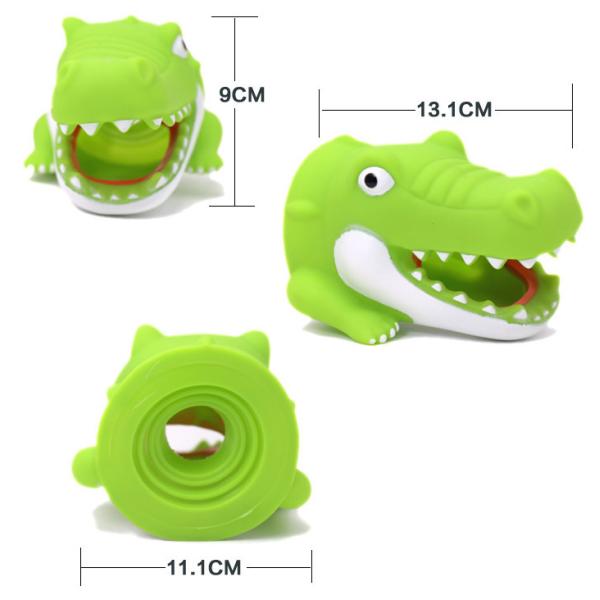 Soft Cute Crocodile Kids Faucet Extender Protector Cover For Bathtub Kitchen Tub Sink