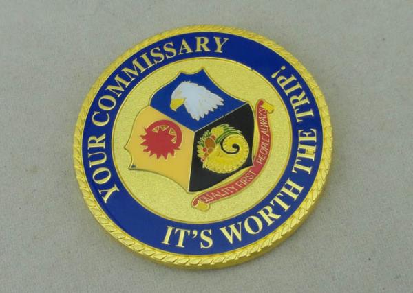 Your Commissary Personalized Coin Zinc Alloy Material 2.0 Inch And Rope Edge