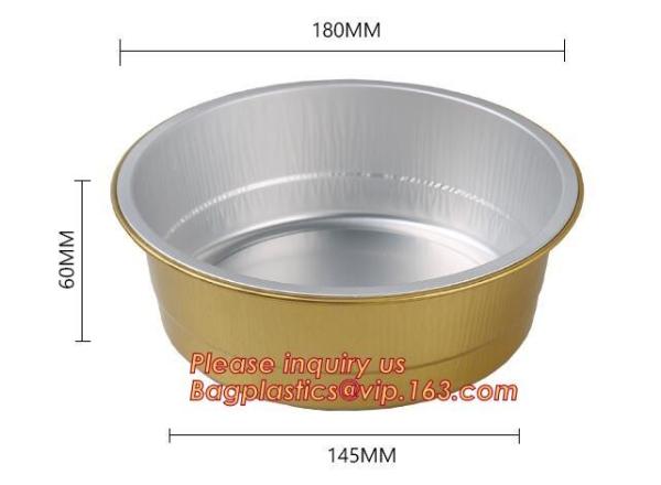 Aireline Rectangle Shaped, Disposable Aluminum Foil Pan, Take-Out Food Containers, Foil Cake Cup