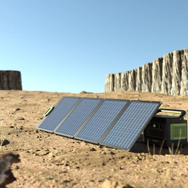 Painel solar dobrável de 60W de energia solar exterior com faixa de tensão máxima de potência 20,9V-19,8V
