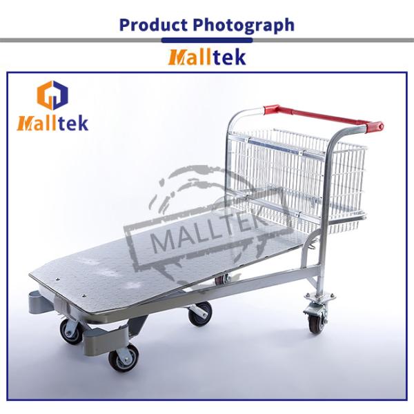 Тяжелый склад 5 колес Ручная толчка Металлический супермаркет Транспортная тележка