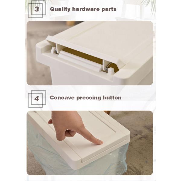 Convenient 10L Pressing Type Plastic Trash Can for Household Waste Disposal