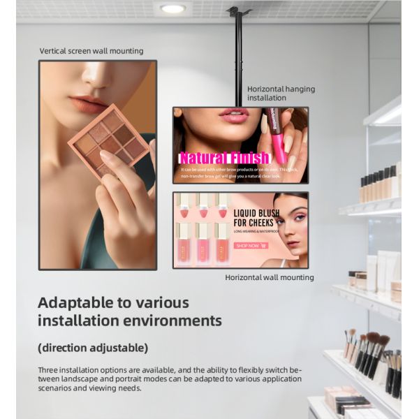 Commercial Ad Player Lcd Wall Mounted Digital Signage Advertising Display