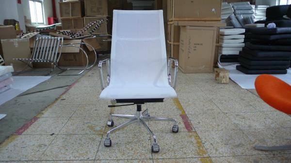 Reclining Mesh Modern Classic Office Chair High Back Genuine Leather Swivel Function