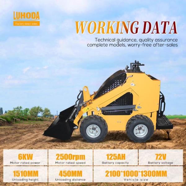 Hot Selling Mini Sliding Loader CE Approved Electric Tracked Skid Steer Loader With Attachments