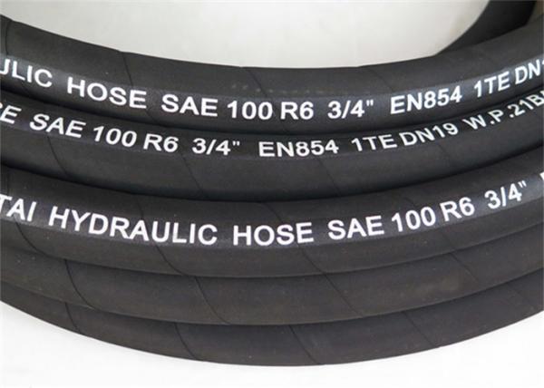 Rubber ISO9001 1/4inch Reinforced Hydraulic Hose , Wire Reinforced Hose