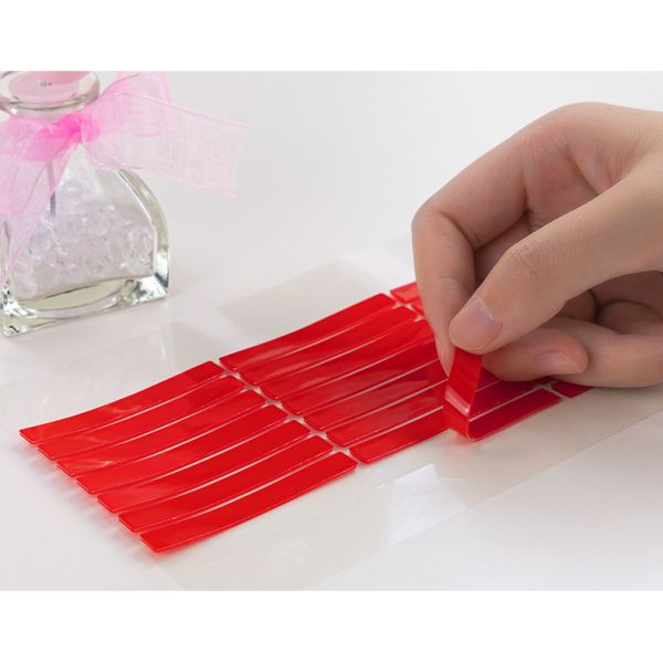 High Viscosity Red Crystal Nail Tape Cut-Free Adhesive Sticker with Double Sided Acrylic Wearable Manicure Display Tape