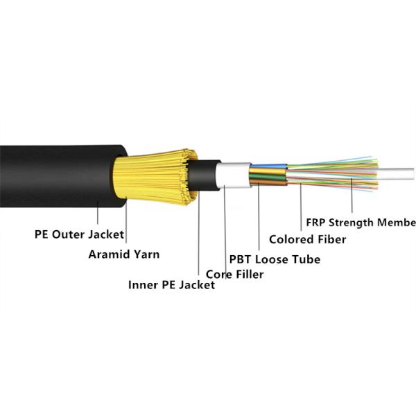 Adss Fiber Optic Cables 2 4 8 24 48 96 Core 12 Fiber G652D Single Mode Aerial Dark Optical Fiber Cable ADSS Outdoor