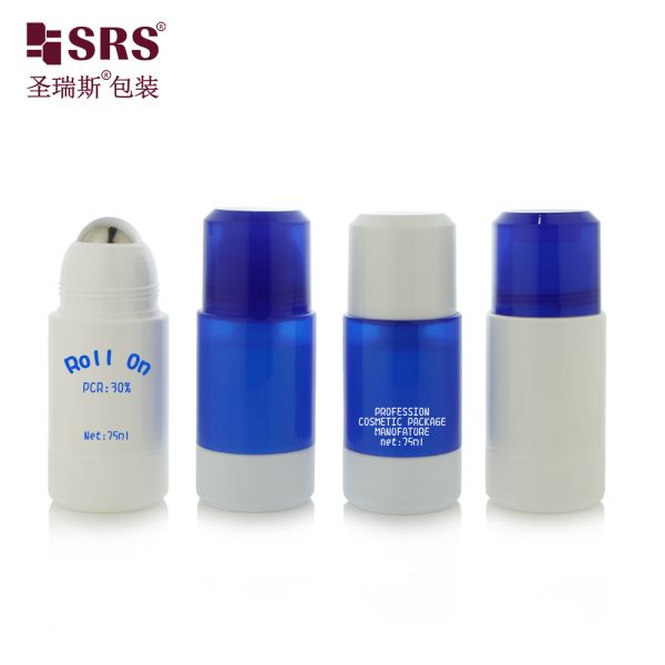 RPPE 50ml 75ml Luxury Replaceable Roller Ball Bottle PP PCR MONO Material