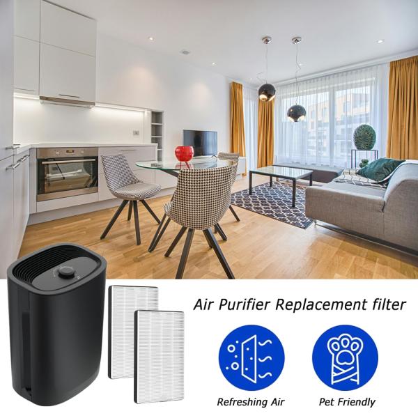 H13+Pet Frame Air Purifier Replacement Filter with Customized Size and Black PU or EPDM Sealing Strip