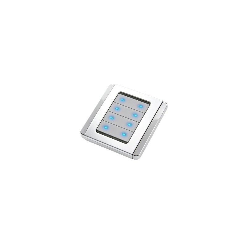 MTN6518_GB Schneider NEO 8-Button KNX Panel IR Receiver Gray Silver RGB LED