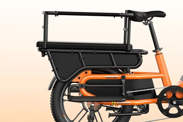 German Warehouse HovCart EU/US/AU Stock Electric City Cargo Bike for Two Children with Protection Seat Torque Sensor Fat Tire