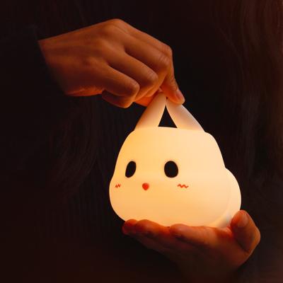 Bunny Nightlight Color Changing Bedroom Light Gift Soft Desk Lamp Intelligent sleep aid