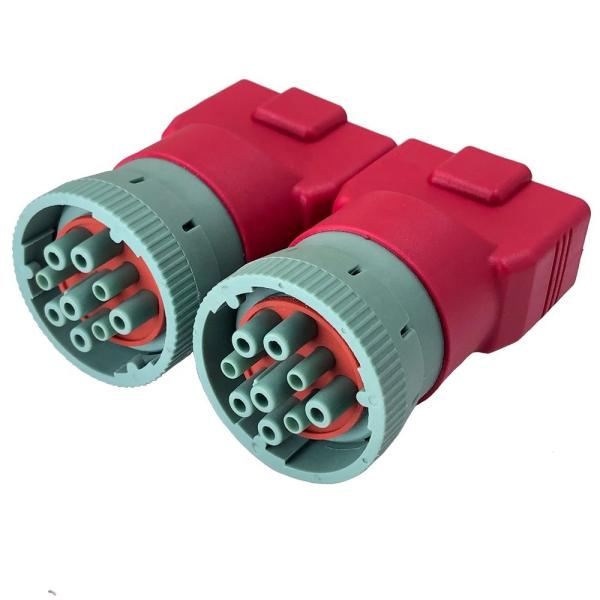 ABS 180g Heavy Duty Deutsch 9 Pin J1939 Bus Cable J1939 to OBD2 Adapter for Commercial Vehicles