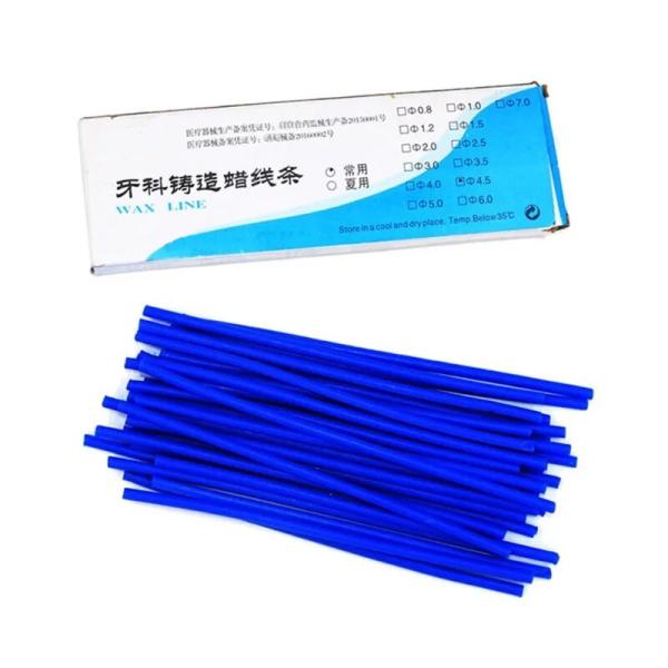 Dental Casting Wax Line Sprue Stick Blue Wax Line Stick Dental Clinic Wax Bar Supply
