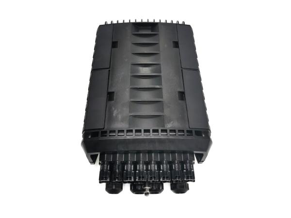 Do divisor exterior preto dos PP do fechamento da tala da fibra ótica do cabo pendente de IP68 16Ports FTTH fechamento comum