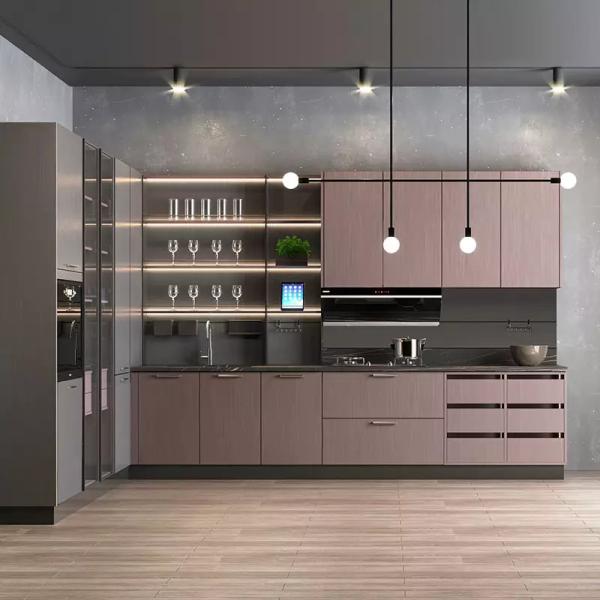 American Modern Luxury Stainless Steel Kitchen Cabinets Modular Accessories