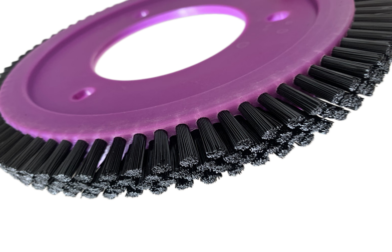 Hog bristle PP Nylon Knitting Stenter Brush Industrial Wheel Brush