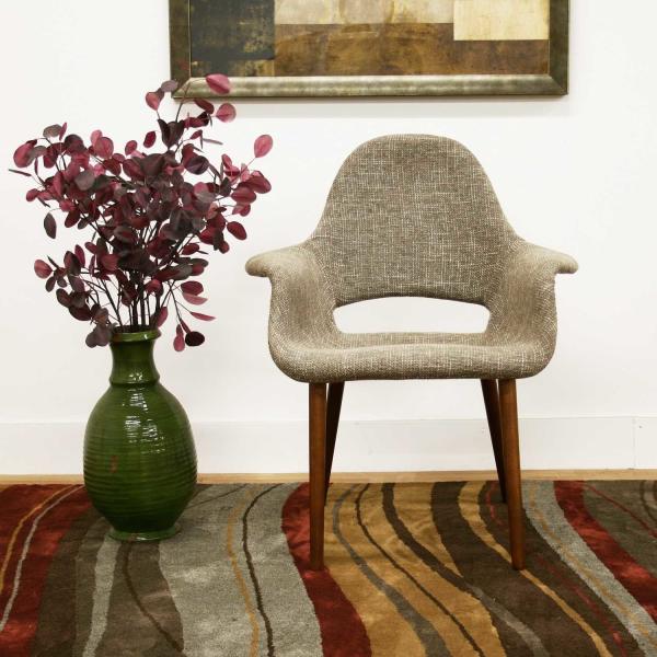 Saarinen Executive Fiberglass Dining Chair Organic Dining With Leather Seat Pad