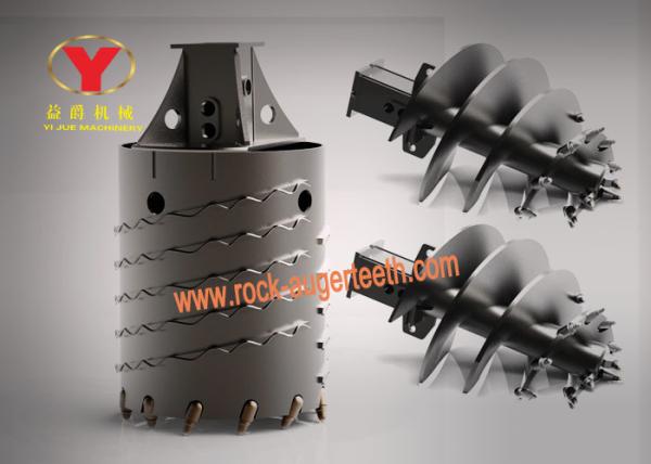 Professional  Rock Auger Teeth , Carbide Bullet Teeth Earth Drilling Equipment