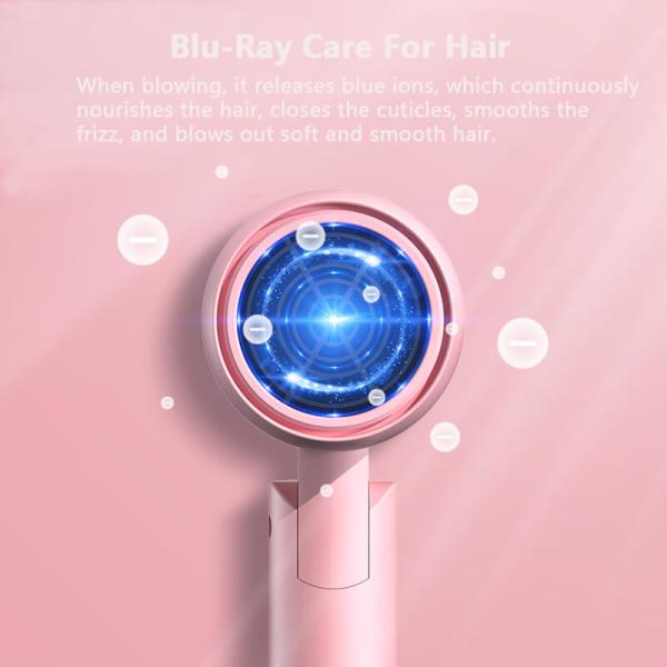 1200W Portable Ionic Electric Hair Dryer Lightweight Blow Foldable For Home & Travel