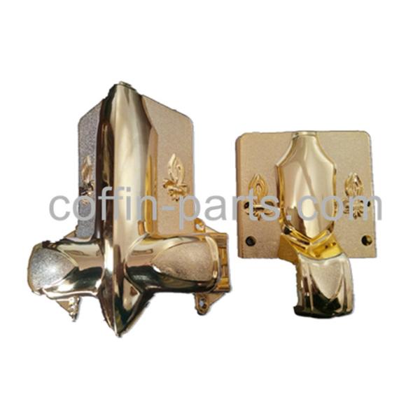 Silver  Plastic Material Funeral  Decorative Casket Corner with  Steel bar