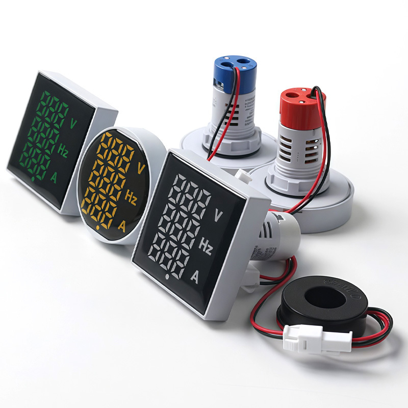 LED Voltmeter Hertz Meter Digital Indicator Lamp AD112-50 Panel Meters Small Instrument Displaying Three Values Large Area Meter