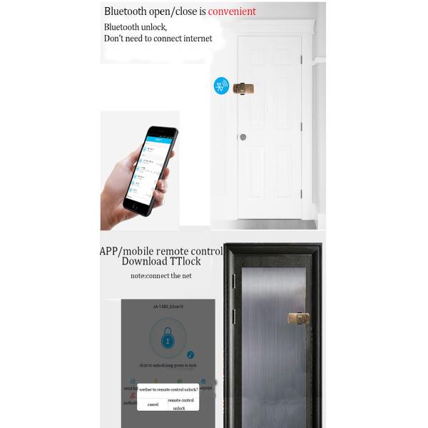 Почищенное щеткой дистанционное управление TTLock Bluetooth замков оправы металла