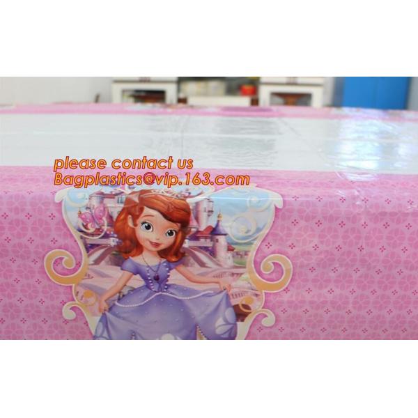 Поставки tablecover партии детей мультфильма скатерти дня рождения с днем рождения пластиковые, рождение ZLDECOR прекрасное 108cm устранимое