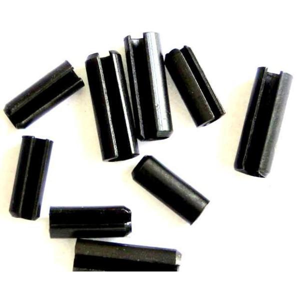 Customized Galvanized Steel Black Zinc Plated 65Mn Slotted Spring Pins DIN1481