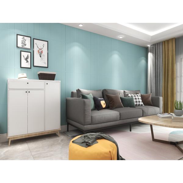 Moderno estilo 3D de madera panel de pared de cubierta de pegatinas con tecnología a prueba de agua