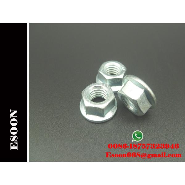 DIN6923 Hex Flange Nuts M8,M10,M12 Grade 4.8 Plain Flange nut JIS1190