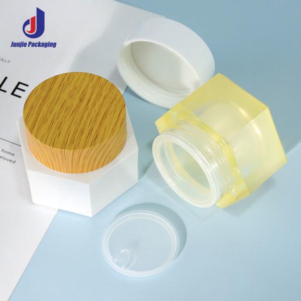120ml 100ml Cosmetic PETG Bottle Hexagon Shaped Bottle Customized With Pump Head Bottle