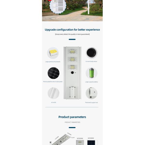 30w 40w 50w 60w 100W 80w All In One Solar Street Light Integrated Waterproof