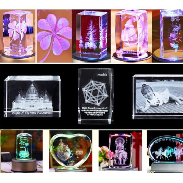 3D Crystal Laser Inner Engraving Machine 2000HZ speed 120,000 dots / Minute