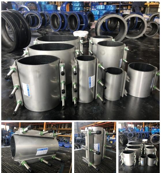 pinzas para tuberías de acero inoxidable Estructura de placa, alta eficiencia de sellado, pinza de reparación de tuberías de doble pinza para reparación rápida y bloqueo de fugas de tuberías de acero, tuberías de hierro fundido, tuberías, etc.