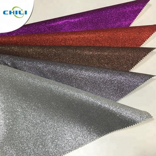 Customized Glitter Wall Fabric High Abrasion Resistance Easy Cutting Solid Color