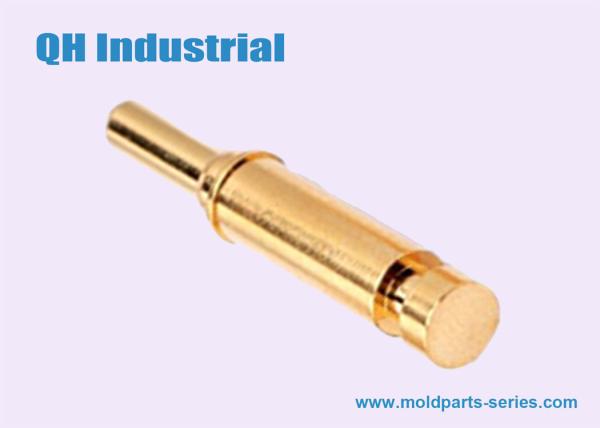 Pogo Pin,Spring-loaded Pin, Brass Gold Plating Spring Load Pin, 10 U'' Gold Plating High-current Rate Pogo Pin Supplier