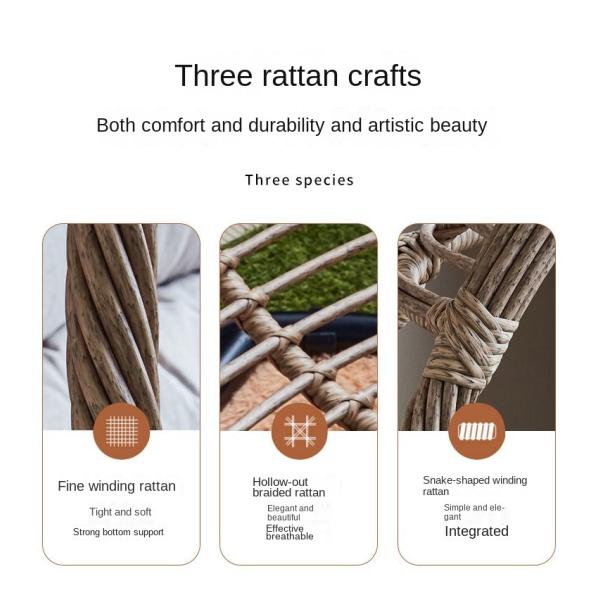 Wholesale Popular Wicker Patio Outdoor Metal Rattan Basket Egg Hanging Chair